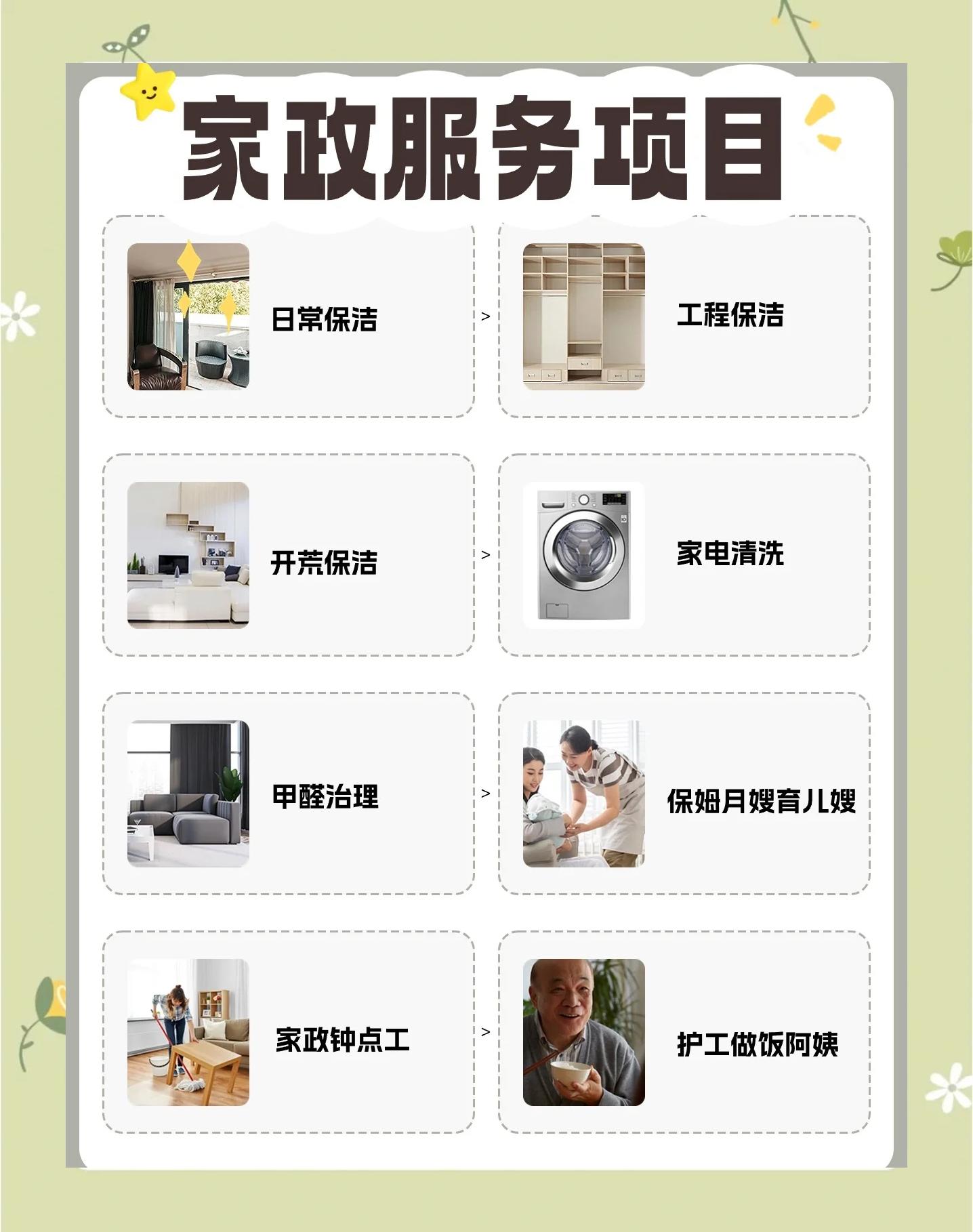 家政服务全解析 涵盖哪些项目？